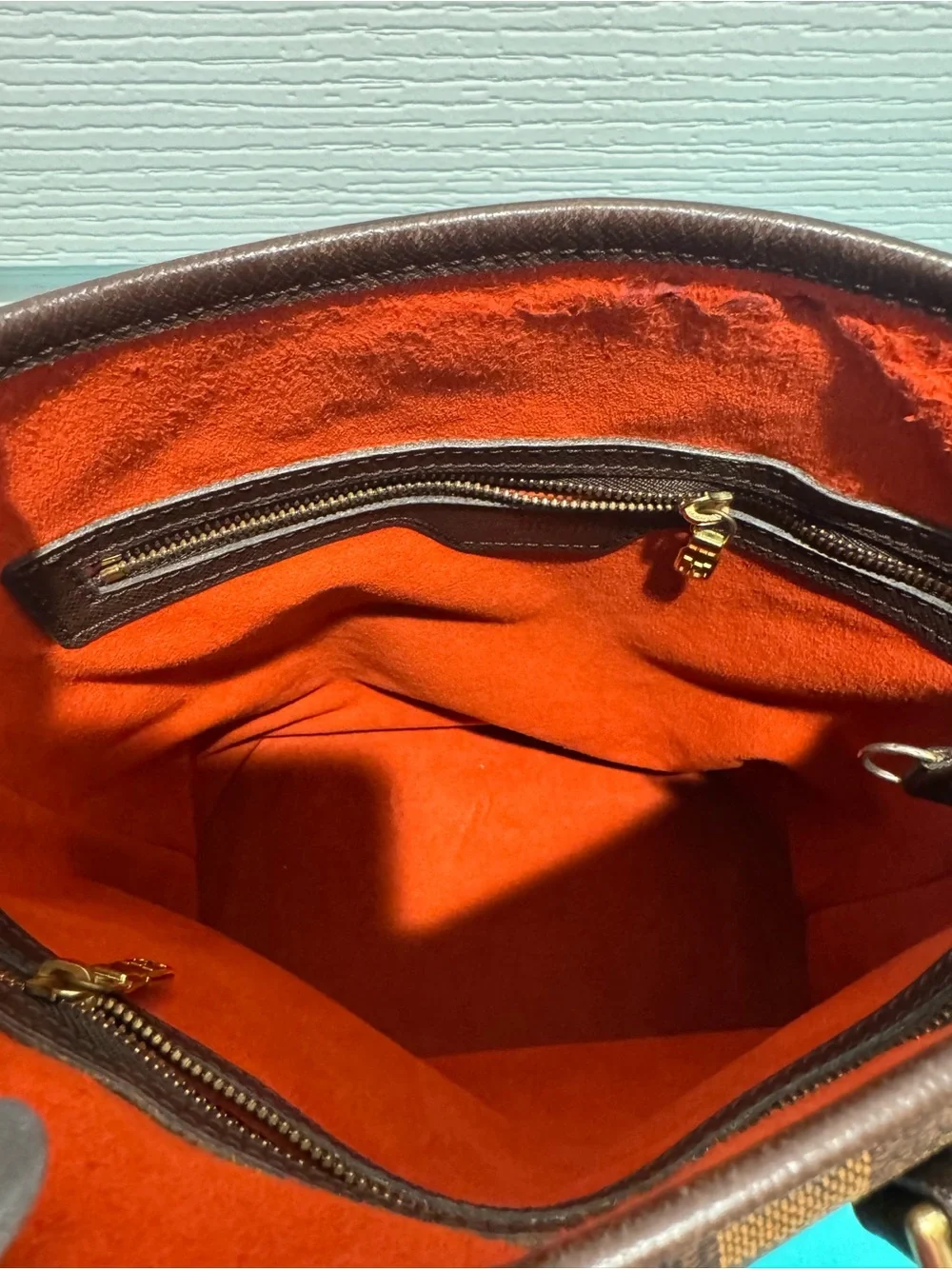 Louis Vuitton Brown Damier Ebene Bucket Tote